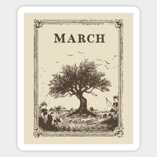 Windswept March Tree of Life Magnet